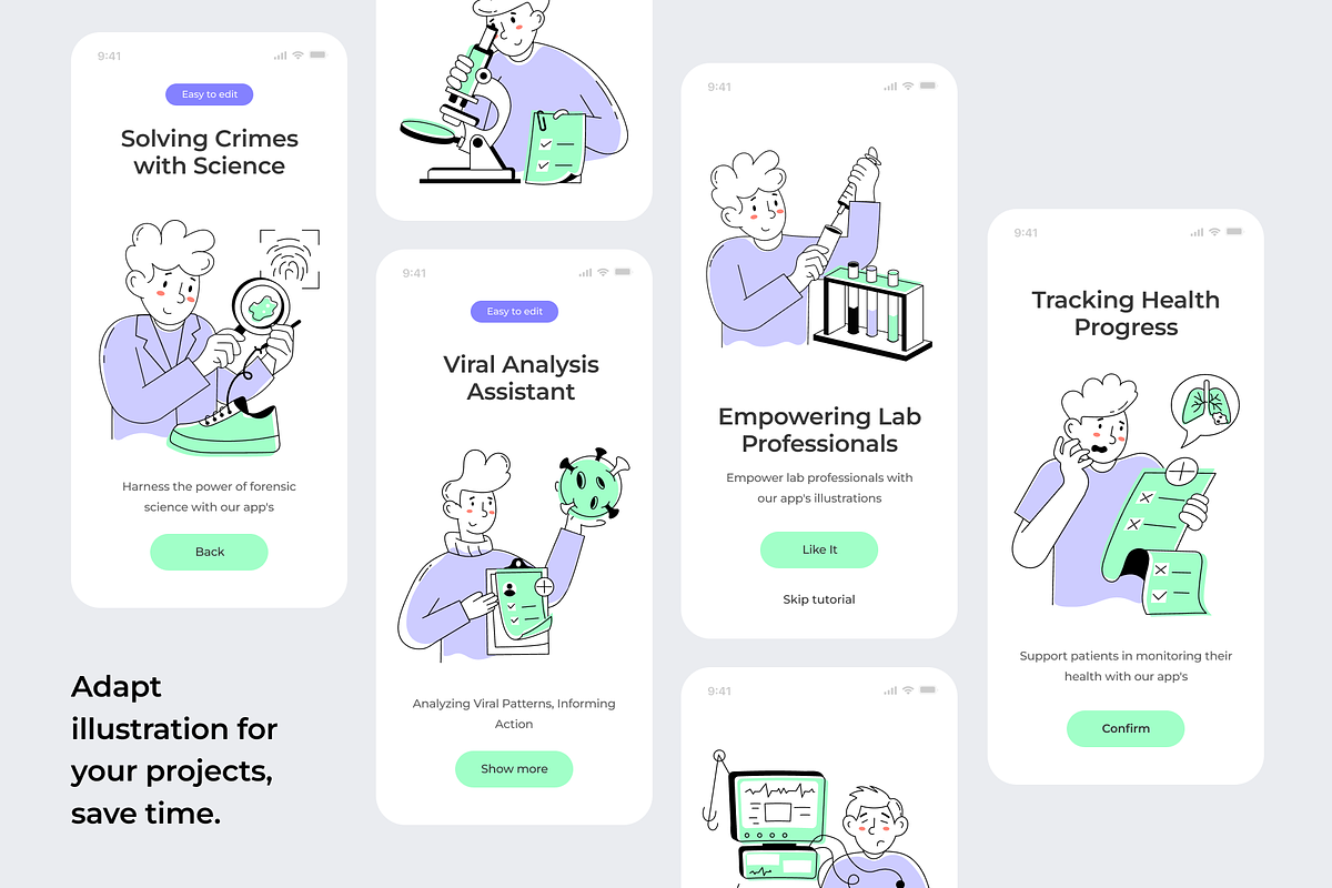 Medical and Lab Testing Illustration, a Person Illustration by Prosymbols (Photo 4 of 6)