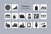 Greece landmark icons (16x), an Icon by Artefy's Graphic Bar (Thumbnail 2 of 2)