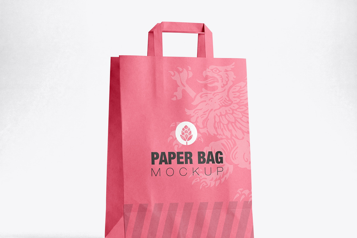 Paper Shopping Bag Mockup Isolated, an Advertising Mockup by OneVectorStock (Photo 2 of 3)