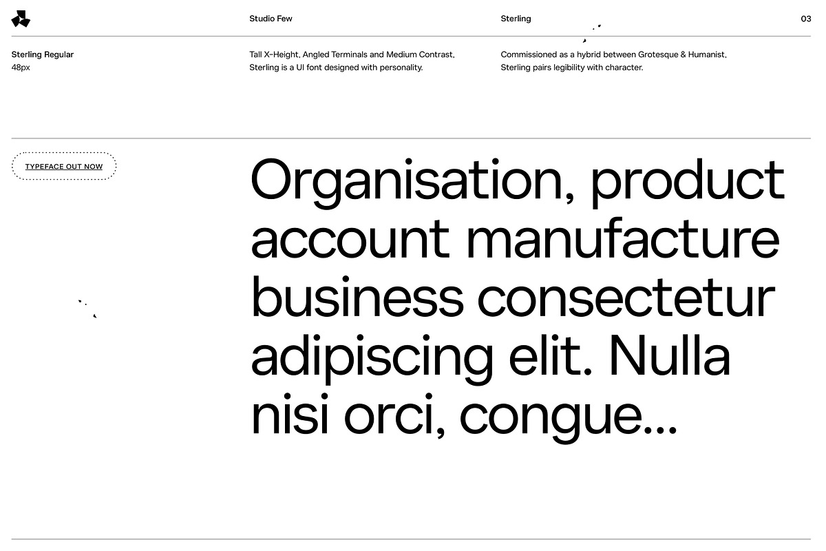 Sterling - Full Family, a Sans Serif Font by Studio Few (Photo 4 of 5)