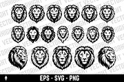 Illustration of a head of lion., an Animal Illustration by Vectorhight (Thumbnail 1 of 3)