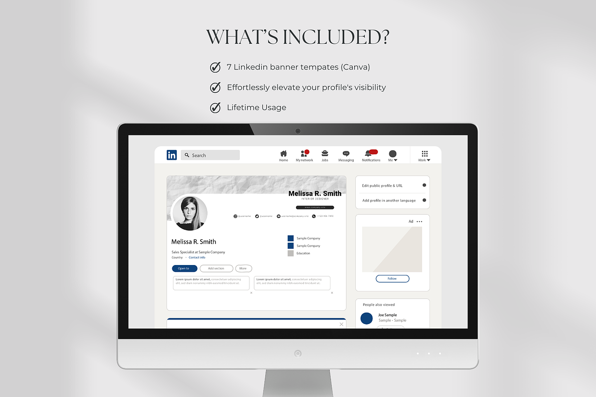 LinkedIn Banner Canva Template, a Social Media Template by yesitisprintable (Photo 5 of 5)