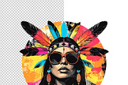 Artwork of a Native American woman., a Person Illustration by yod67 (Thumbnail 2 of 9)