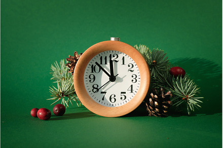 Countdown to midnight. Wood alarm, a Holiday Photo by tilialucida