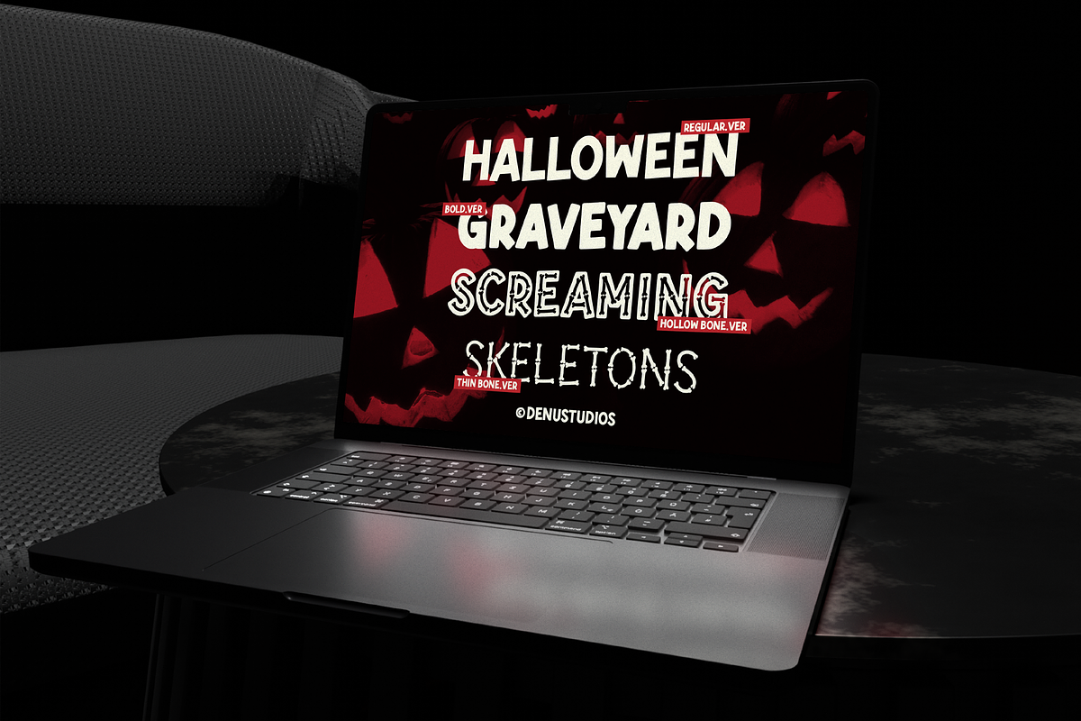 Hueso Bone | Halloween Bone Font, a Blackletter Font by Denustudios (Photo 9 of 12)
