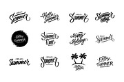 Hello Summer Lettering, a Seasonal Illustration by Finevector (Thumbnail 2 of 9)