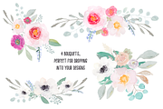 Romantic Garden Watercolor Clipart, an Illustration by Emerald & Ivy Studios (Thumbnail 2 of 4)