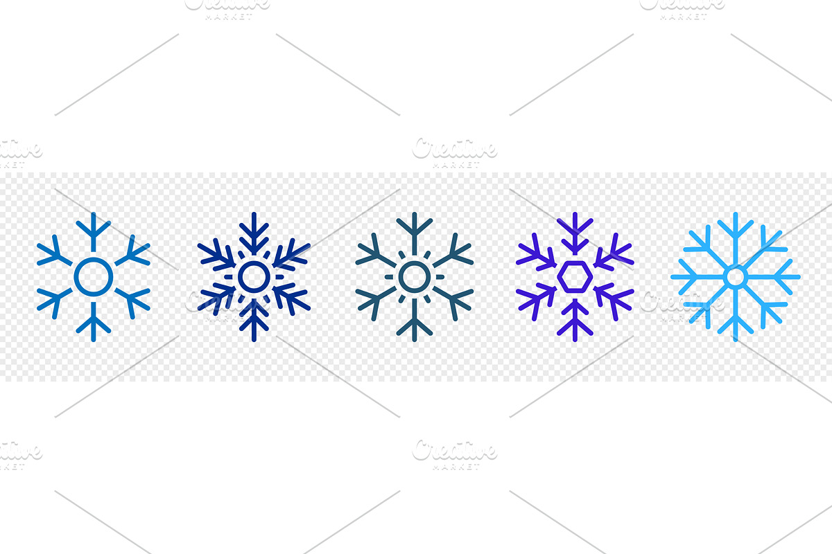 Colorful snowflakes. Winter holiday, an Illustration by GraphiShop