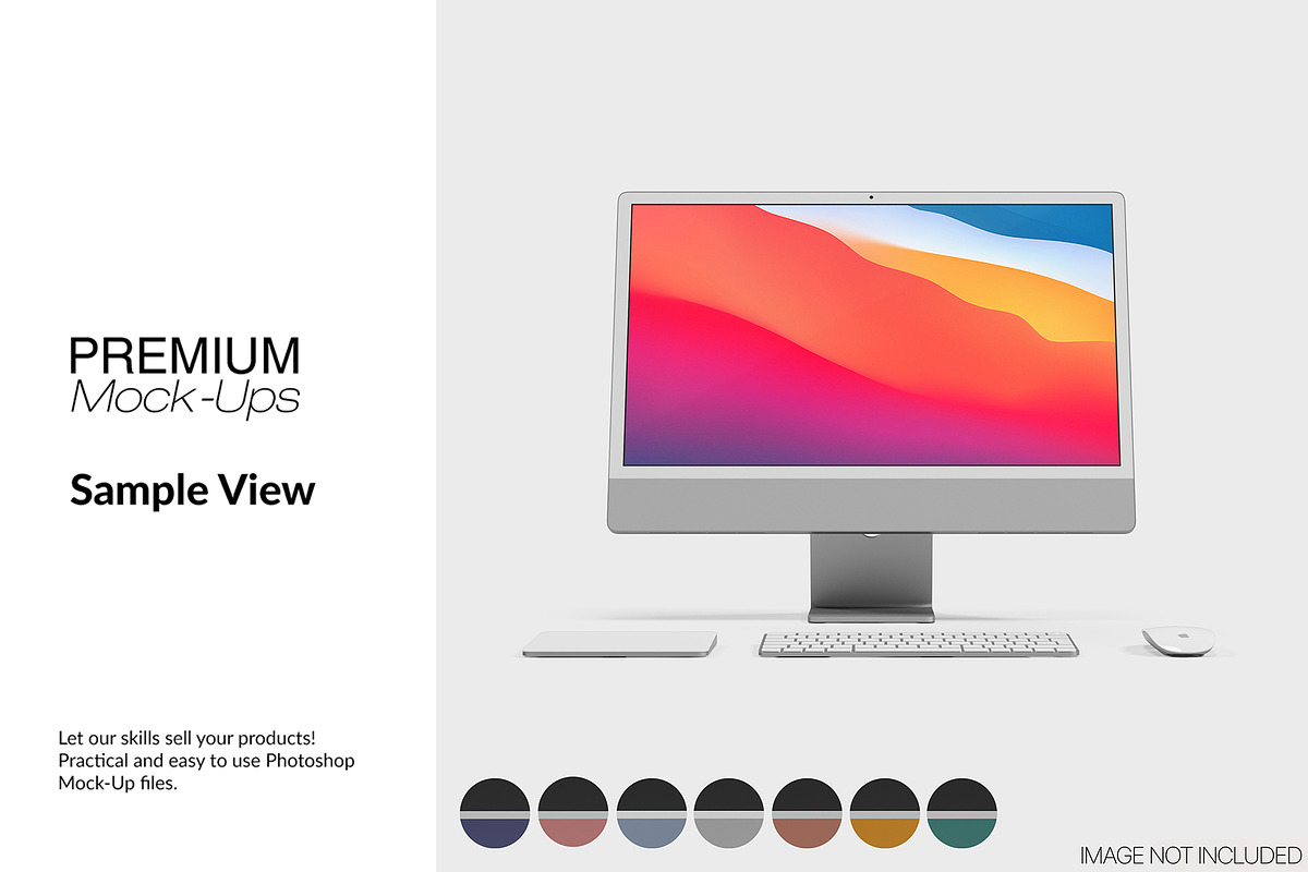 Apple iMac 24” M1 Mockups, a Device Mockup by mock-ups (Photo 13 of 13)
