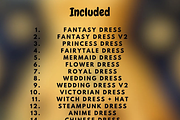 1000+ DRESS PROCREATE STAMPS, a Brush Add-On by BeeRubby (Thumbnail 2 of 9)