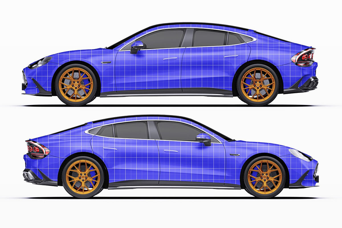 2027 Sport Performance Coupe Set, an Advertising Mockup by Halal Graphic Studio (Photo 9 of 12)