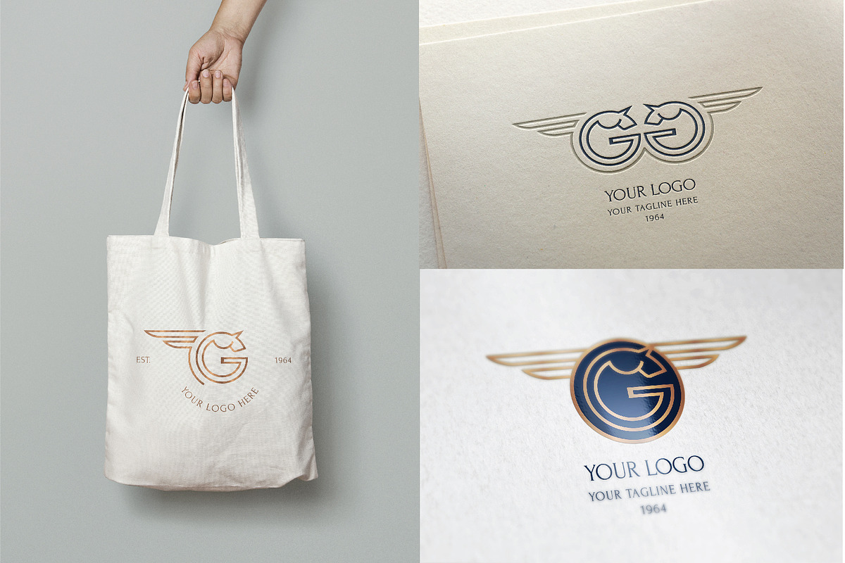G Pegasus Logotype + BONUS, a Branding & Logo Template by Alexandra De Angelis (Photo 7 of 10)