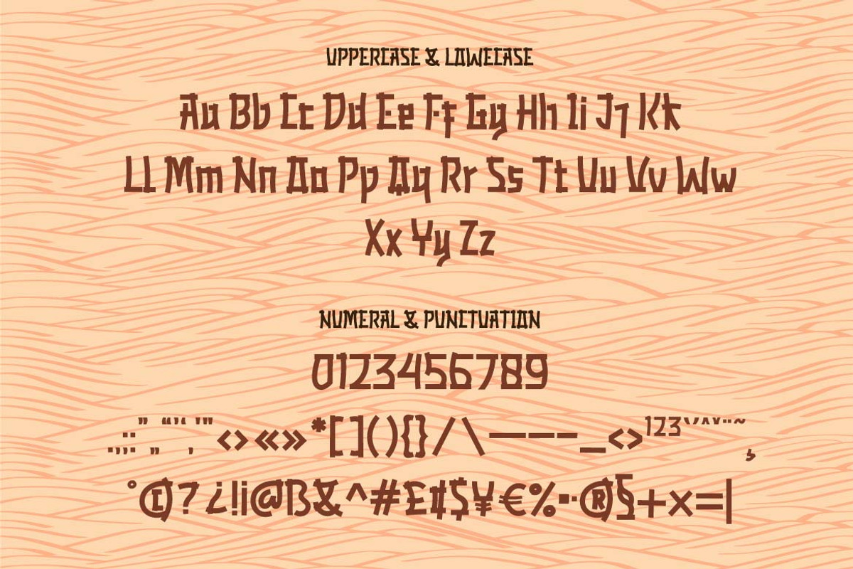 GAYANA Faux Japanese Font, a Font by twinstd (Photo 9 of 10)