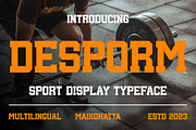 Desporm - Sport Display Typeface, a Serif Font by MaikoHatta (Thumbnail 1 of 8)