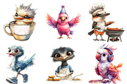 Funny Australian Bird Clipart, an Illustration by Watercolor design (Thumbnail 3 of 5)