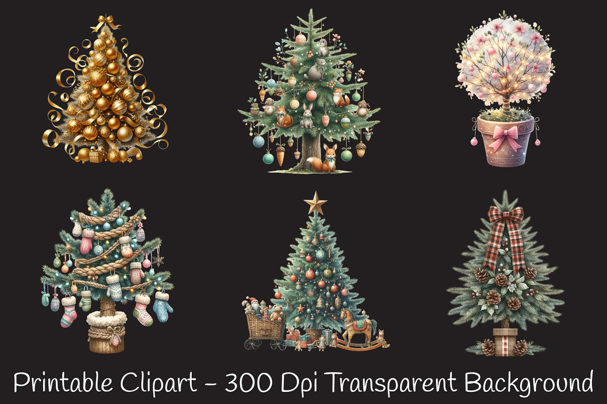 Christmas Trees Clipart, an Illustration by RobertsArt (Photo 2 of 7)