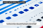 TRUE BLUE MARKER TEXTURES, a Texture Graphic by HEJBRUSH.COM (Thumbnail 2 of 4)