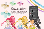 Bohemian Summer Watercolor Set, a Decorative Illustration by SimpleThings (Thumbnail 5 of 9)