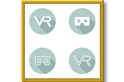 Modern Vector VR Logo in the Circle, an Outline Icon by FineArtStudio (Thumbnail 2 of 3)