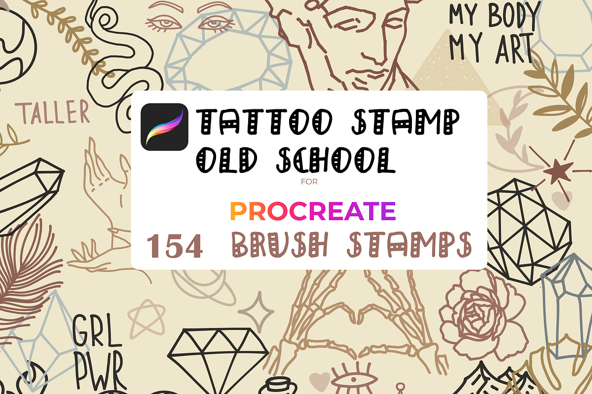 Tattoo stamp  old school   Procreate, a Brush Add-On by Graphics Resources (Photo 4 of 4)