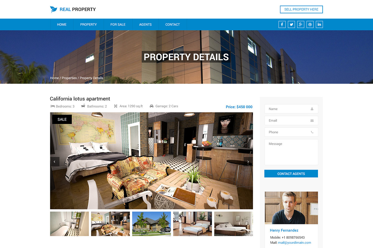 Real property PSD Template, a Websites & App Template by WebbyTemplates (Photo 11 of 12)