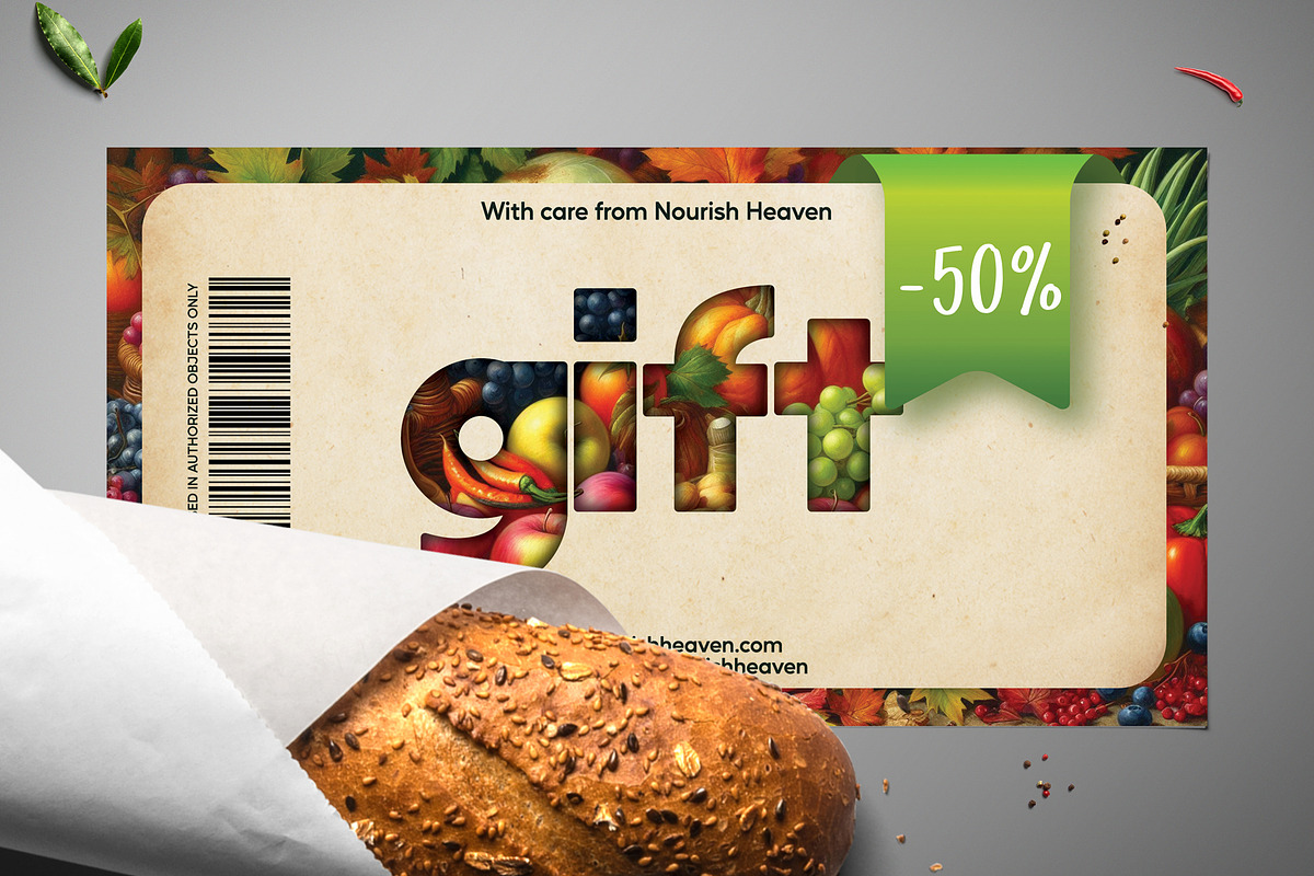Food Event Gift Voucher, a Card Template by Tzochko (Photo 2 of 3)