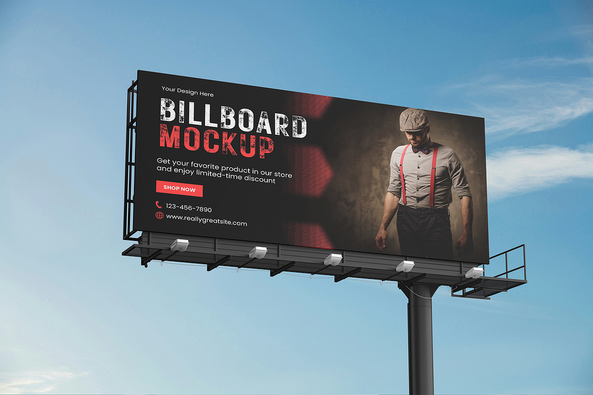 Billboard Poster Street Mockup, an Advertising Mockup by Amigos__46 (Photo 2 of 4)
