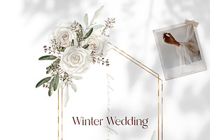 Watercolor Flower - Winter Wedding