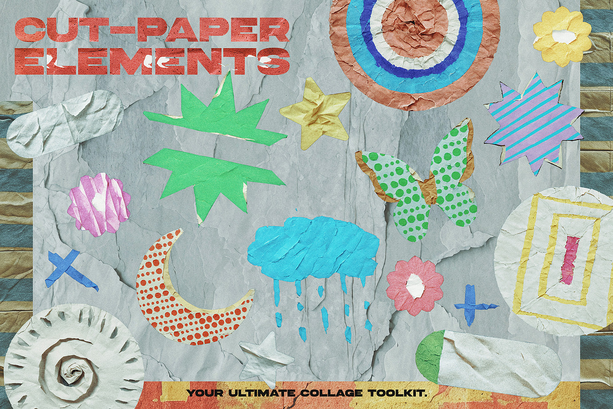 Cut‑Paper Elements: 700+ PNG Kit, an Object Graphic by Megan Aili Designs (Photo 8 of 15)