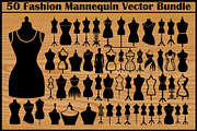 50 Fashion Mannequin Vector Bundle, an Illustration by Designs_River (Thumbnail 1 of 4)