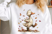 Whimsical Autumn Goose Clipart, a Seasonal Illustration by Canvas Craft (Thumbnail 5 of 10)