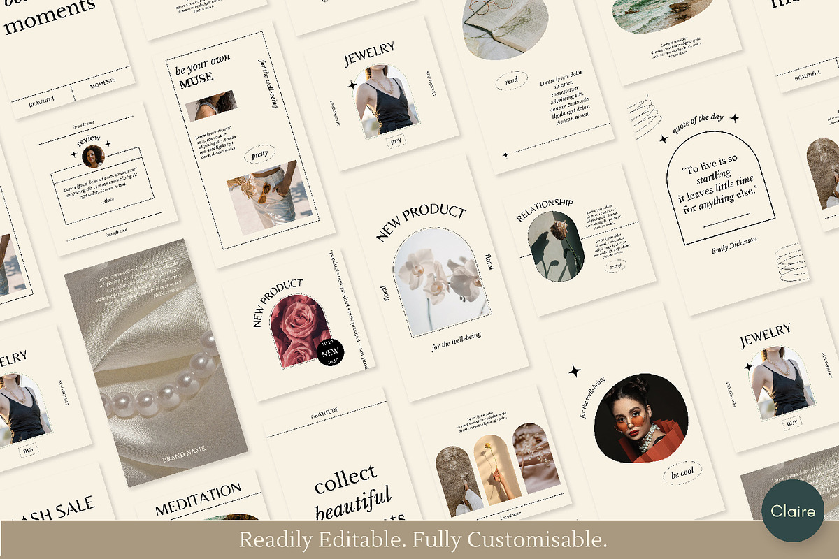 Elegant Beige Jewelry Creator Kit, a Social Media Template by Clairee Design Studio (Photo 6 of 7)