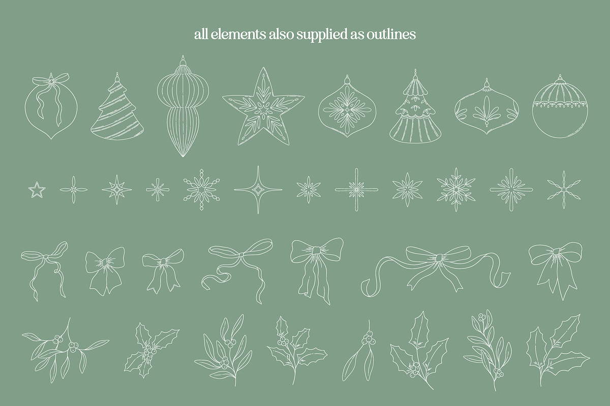 Festive Decor Vector Illustrations, a Decorative Illustration by Emma Webb Studio (Photo 6 of 10)