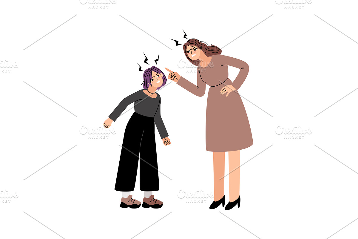 Quarrel between close people vector, a Person Illustration by Stock-Smart-Start