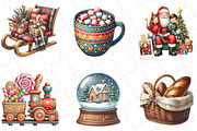 Nostalgic Christmas Clipart, an Illustration by DreamPrint404 (Thumbnail 2 of 5)