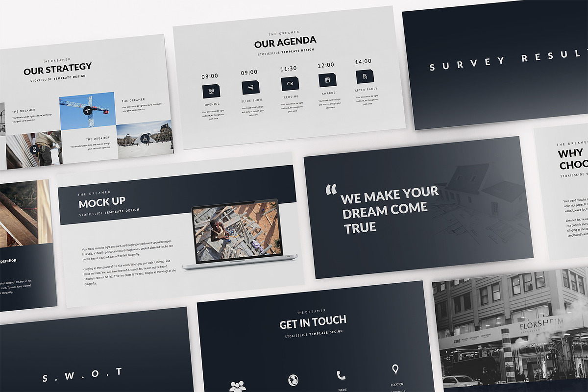 Modern Construction Powerpoint, a Presentation Template by Incools Stokie