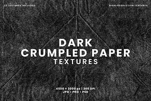 Dark Crumpled Paper Textures