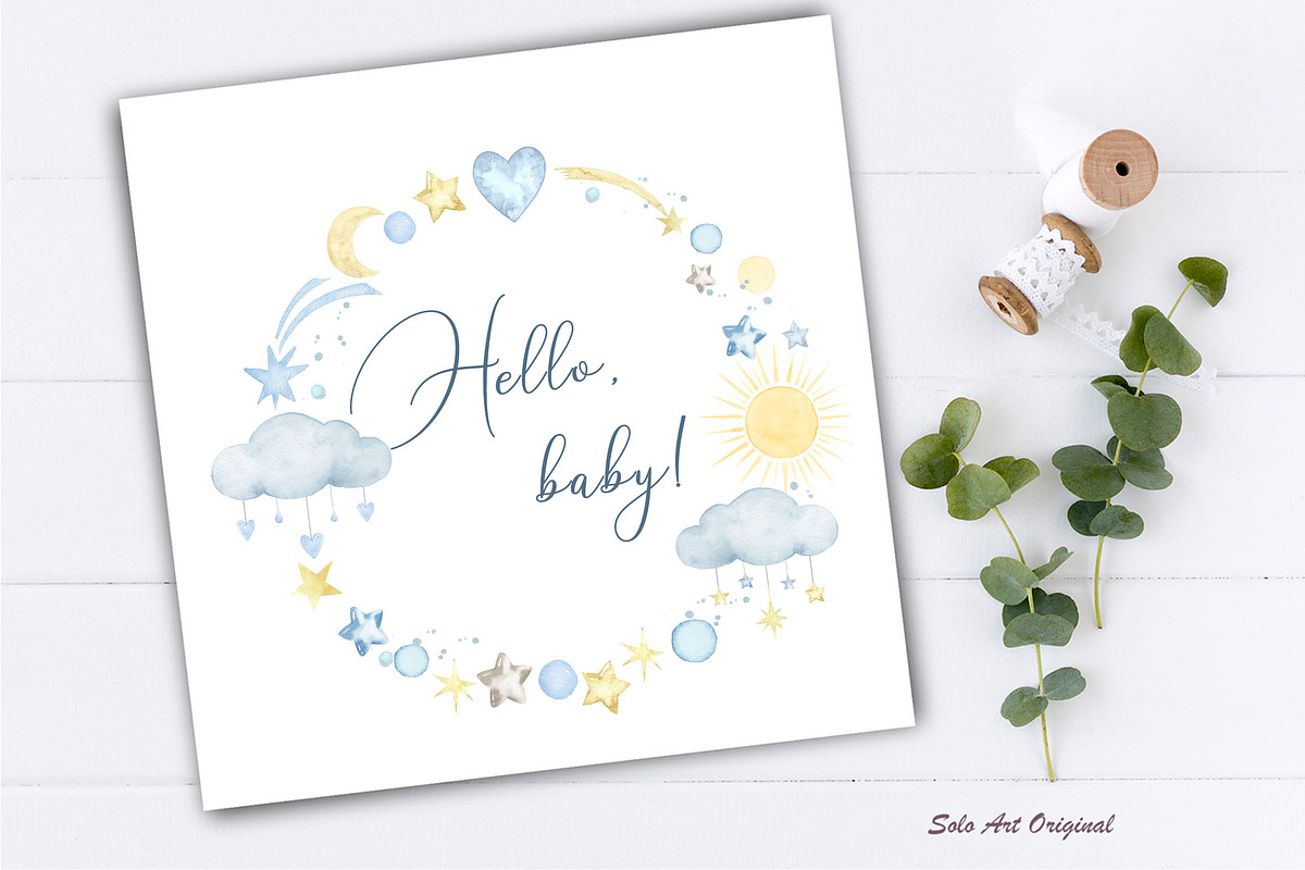 Rainbow Teddy bear Baby boy shower, an Animal Illustration by Solo Art Original (Photo 8 of 9)
