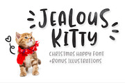 Jealous Kitty - Happy Christmas Font, a Font by Paperly Studio (Thumbnail 1 of 11)