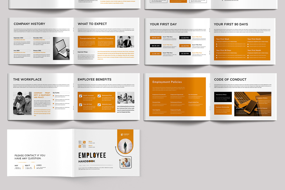 Employee Handbook Template, a Brochure Template by MightyDesign (Photo 3 of 6)