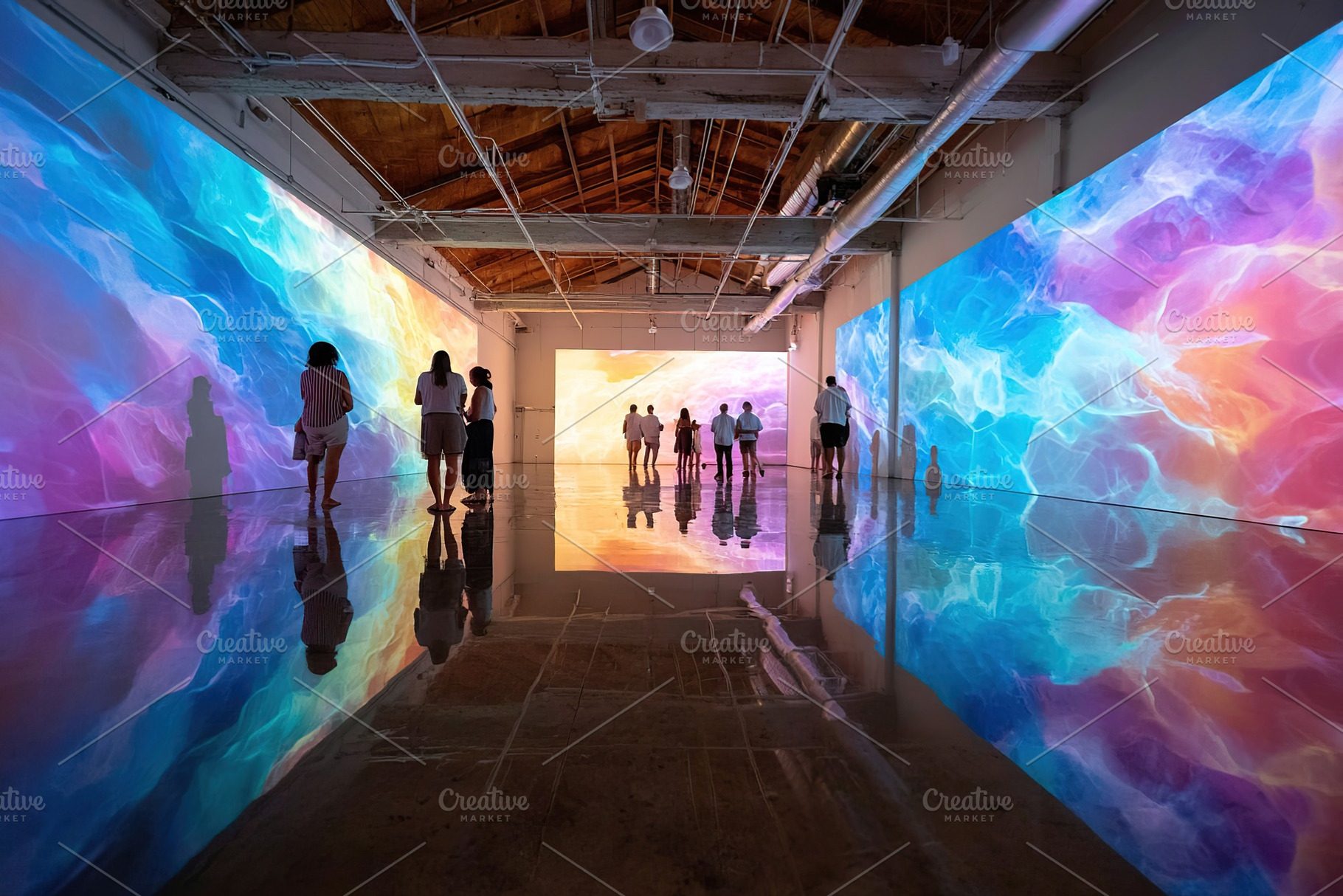 Digital art exhibition transforms abandoned space into vibrant visual experienc, an Arts & Entertainment Photo by AlyaAnd