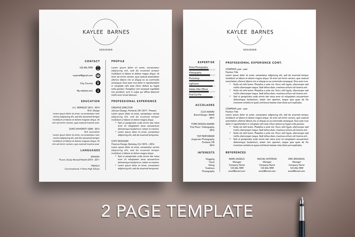 Resume & Cover Letter Template, a Resume Template by The Creative Resume (Photo 2 of 8)