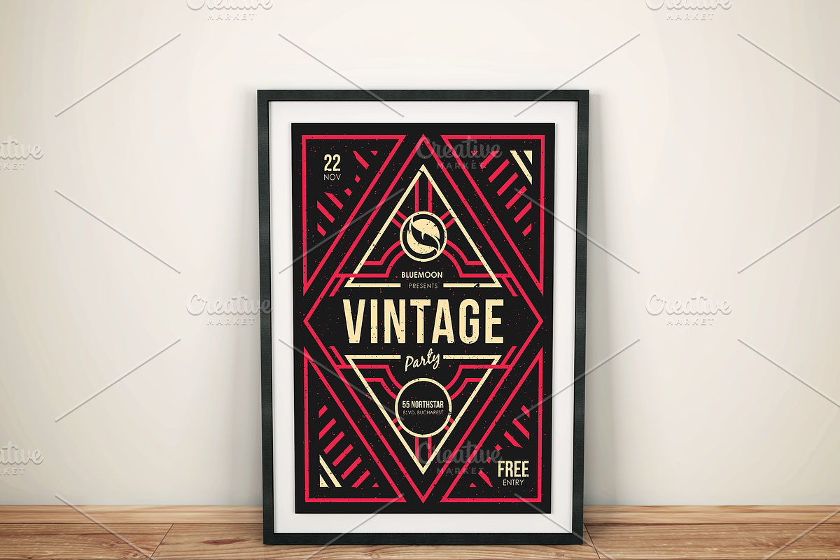 Vintage Party Poster, a Flyer Template by SNK's (Photo 3 of 4)