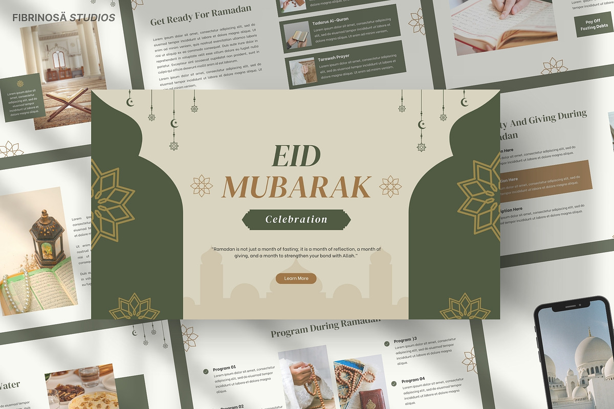 Eid Mubarak Celebration, a Presentation Template by FIBRINOSÄ (Photo 1 of 2)