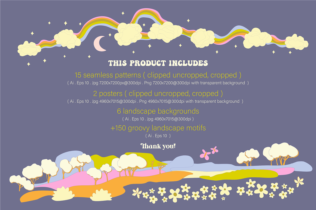 Groovy nature collection, an Illustration by Mona Ahmed (Photo 7 of 7)