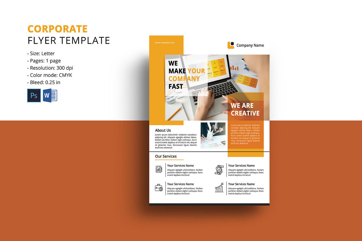 Corporate Flyer Template, a Flyer Template by Template Shop (Photo 1 of 3)