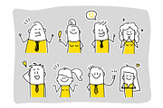 Stick Figures Positive, a Person Illustration by Anna Semenchenko (Thumbnail 2 of 2)