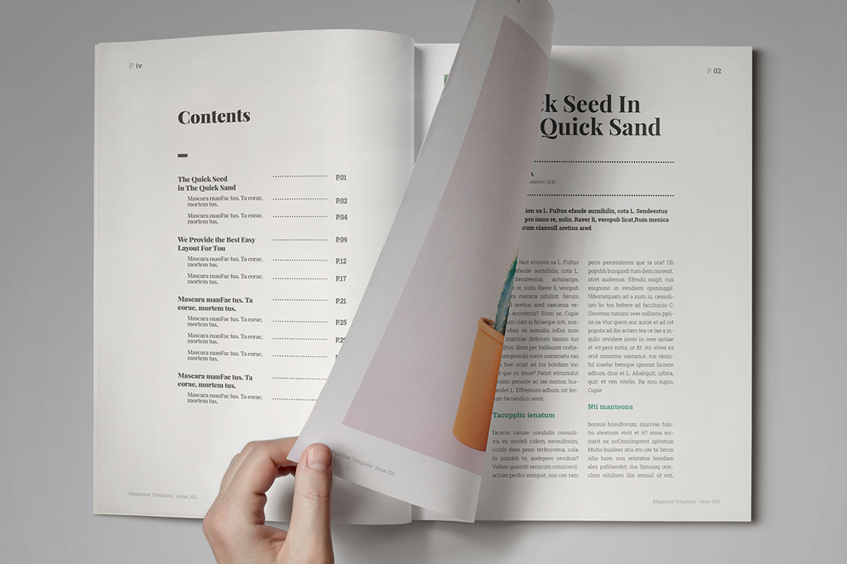 Indesign Magazine Template #6, a Magazine Template by spidergraph (Photo 3 of 12)
