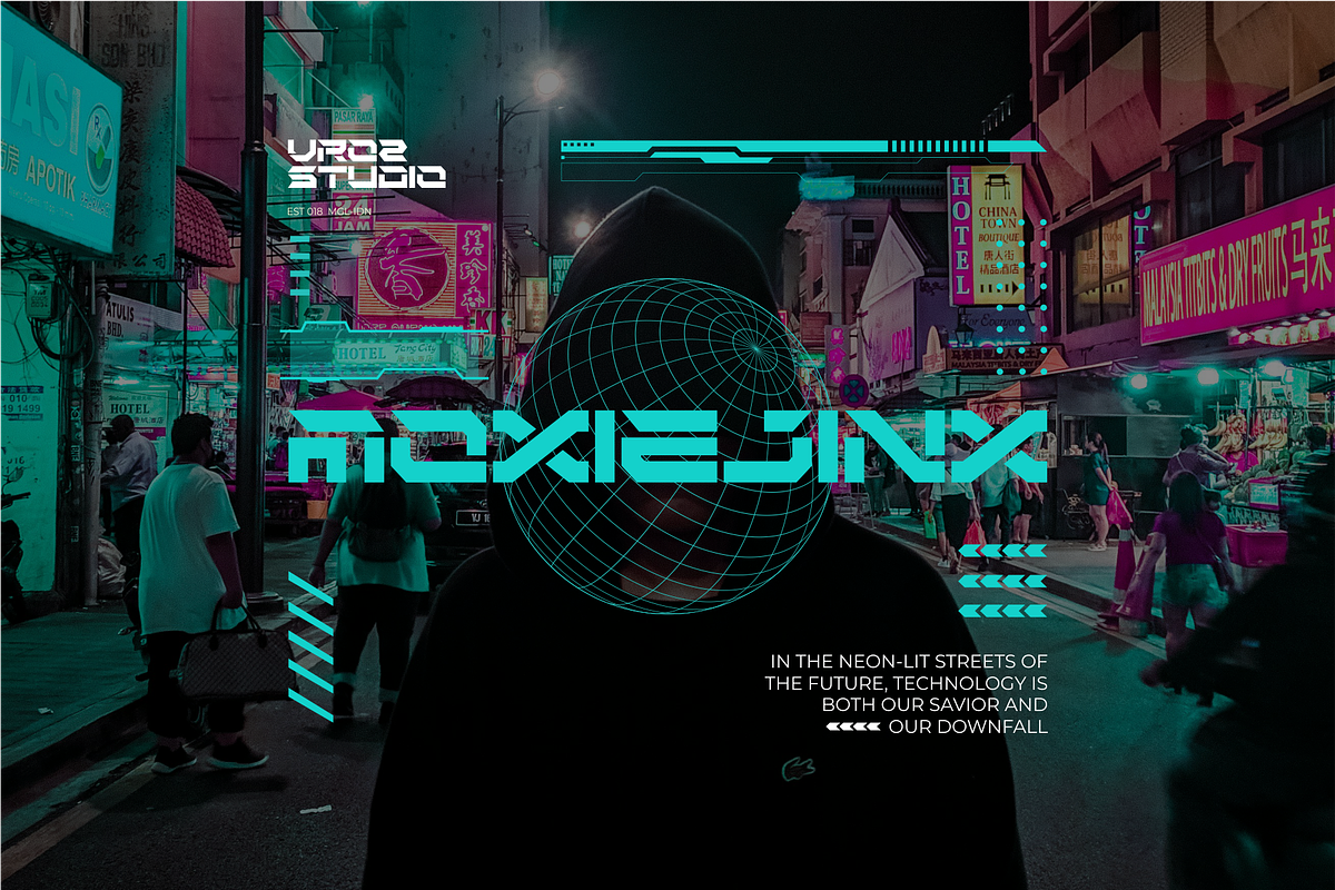 MOREXIN - Futuristic Cyberpunk Font, a Font by Vroz Studio (Photo 4 of 7)