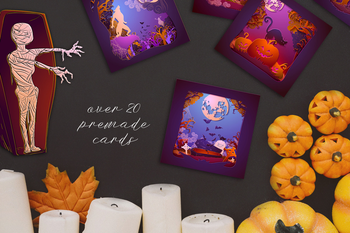 Happy Halloween! - Paper art style, an Illustration by Gluiki (Photo 4 of 8)
